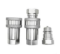 Coupleur rapide hydraulique 3/8" 1/4" NPT fileté, acier carbone plaqué zinc haute pression 30-40MPa, compatible avec ISO7241-A Series 6600 Faster AN pour pompe à cric de tracteur (NPT3/8-femelle)