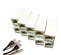 Coupleur réseau RJ45 - Adaptateur Ethernet femelle femelle, kit de connexion de câble LAN | 10 pièces connecteur modulaire pour rallonge de câble, fil massif, cordon de brassage standard, verbi