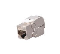 Coupleur RJ45 Cat6a STP blindé, Adaptateur modulaire en Alliage de Zinc à 180 degrés