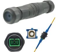 Coupleur SC, CTRICALVER connecteur fibre SC-APC Couramment utilisé pour les routeurs et les commutateurs, 1pièces connecteur câble fibre étanche IP68, interface verte connecteur fibre optique monocœur