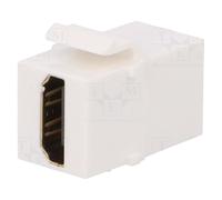 Coupleur USB et HDMI femelle X2 Keystone - Blanc