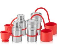 Coupleurs plats 1/2 pouce NPT Chargeuse compacte 4 capuchons anti-poussière