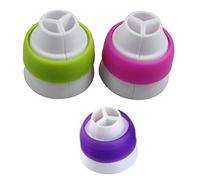 Coupleurs pour décorer des gâteaux | Convertisseur pour douilles tricolores, seringue crème, adaptateur fixe, outils décoration gâteaux glaçage Pomurom