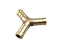 Coupling, Stainless Steel Hex Nipple,3 Way & 4 Way Brass Tube Connector, Straight Elbow Hose Cable 6 8 10 12 14 16 19mm, Copper Barbed Connector, Union,Elbow(Y 3 Way/8mm)