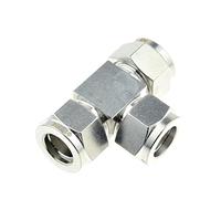 Coupling, Stainless Steel Hex Nipple,Pipe-Fitting T Shaped 3 Way Compressor Fitting, Tube Ferrule Union Compression SS Pipe Connector Stainless Steel 304(22mm)