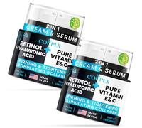 COUPLX Sérum visage au rétinol 2 en 1 au rétinol pour le visage, le cou et le décolleté, 36 ingrédients, acide hyaluronique, vitamines, superaliments; sérum visage anti-âge, rétinoides nat