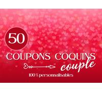 Coupon couple coquin: 50 "bons pour" vierges à remplir selon vos envies | chéquier spécial couple 100% personnalisable pour les amoureux, les ... Valentin, evjf, evg, anniversaire ou Noël