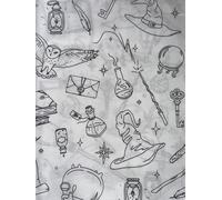 Coupon de Tissu à Colorier Sorcier, 100% Coton, 150 x 100 cm,