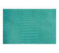 Coupon Simili Cuir 66x45 Cm Croco Turquoise