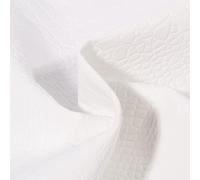 Coupon Simili Cuir Croco Mat Blanc - 50 x 70 cm