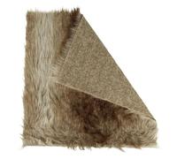 Coupon Textile Fausse Fourrure Grise 29x29cm