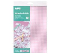 Coupon Tissu A4 Adhésif 4 Imprimés Roses - Apli Agipa