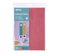 Coupon Tissu A4 Adhésif Pointillé 4 Couleurs Assorties