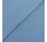 Coupons de 3 mètres Double gaze bleu charrette - Tissu couture - Tissu Bleu - Coton Coupon de 3mètres sur 135cm de largeur - Les Coupons de Saint Pierre