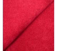 Coupons de 3 mètres Velours polyester côtelé framboise - Tissu couture - Tissu Rouge - Polyester Coupon de 3mètres sur 140cm de largeur - Les Coupons de Saint Pierre