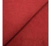 Coupons de 3 mètres Velours polyester côtelé rouille - Tissu couture - Tissu Rouge - Polyester- Elasthanne Coupon de 3mètres sur 140cm de largeur - Les Coupons de Saint Pierre