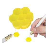 Coupons de colle de fleurs pour extensions de cils, tasses de colle de cils | 100x porte- en forme de fleur de fleur de prune,Outil de maquillage portable pour les voyages à domicile