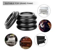 Coupons de Lanceur de Piano Vertical Protectrice, Ensemble de 4 Coussinets de Pieds en Bois de Hêtre, Prévention de L'anti-glissement et de l'humidité