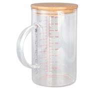 Couppe Confortable, Tasse de Mesure de Vitre de Buse en Forme de V, échelle Claire pour la Cuisson, Tasses à café avec Verre Borosilicate (1000 ML)