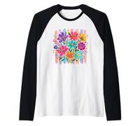 Coups de Pinceau colorés pour Bouquet Floral Peintre Manche Raglan