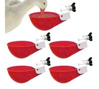 Couptions de poulet automatiques - kit d'alimentation en eau de volaille avec 10 bols à boire, tasses d'arrosage robustes, système d'hydratation facile à connexion | Ferme pour les poussins Ducks oies