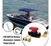 Coupure De Batterie - Interrupteur D'isolation De Batterie Automobile, Bloqueur De Puissance De Déconnexion Principale 12-48 V Avec Bornes En Laiton, Contrôle D'arrêt Sécurisé Avec Bateau Mar