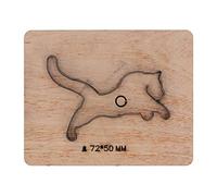 Coupure de coupe en cuir Tiger Forme de pointer Cutter Craft Mold Tool 72x50 mm en papier caoutchouc