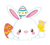 Cour de Pâques - Décorations créatives pour Pâques, Débuteuse de clôture de Jardin | Décoration de Lapin, Panneau de Jardin, décoration de Panneau de clôture de Jardin