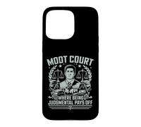 Cour de plaidoirie où Le Jugement paie Les étudiants en Droit Coque pour iPhone 15 Pro Max