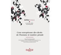 Cour européenne des droits de l'Homme et matière pénale