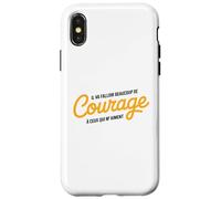 Courage à Ceux Qui M’Aiment Humour Drôle Ironique Sarcasme Coque pour iPhone X/XS