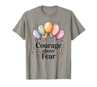 Courage Above Fear Ballon de Motivation Pastel T-Shirt