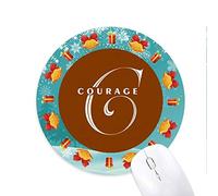 Courage Chance Lettres Tapis de Souris Souris Ronds Cadeaux de noël