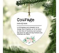 Courage Définition Dictionnaire Mot Signification Décoration Noël Ornements Porcelaine Suspendre Souvenirs pour Fête Maison Magasins 7.3Cm