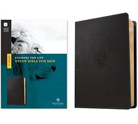 Courage for Life Study Bible for Men: New Living Translation, Onyx Lion, Leatherlike, Illuminated with the Filament Bible App