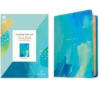Courage for Life Study Bible for Women: New Living Translation, Brushed Aqua Blue, Filament Enabled