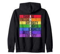 Courage Freedom Diversity Rights Kindness Justice Equality Sweat à Capuche