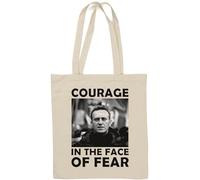 Courage in The Face of Fear Navalny Sac fourre-tout en coton naturel Blanc