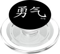 Courage Kanji Japanese Calligraphy Symbol PopSockets PopGrip pour MagSafe