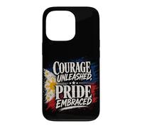 Courage libéré, fierté embrassée par Drapeau des Philippines Coque pour iPhone 13 Pro