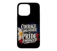 Courage libéré, fierté embrassée par Drapeau des Philippines Coque pour iPhone 15 Pro Max