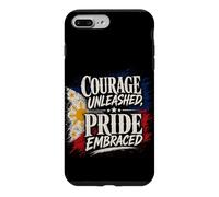 Courage libéré, fierté embrassée par Drapeau des Philippines Coque pour iPhone 7 Plus/8 Plus