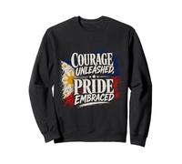 Courage libéré, fierté embrassée par Drapeau des Philippines Sweatshirt