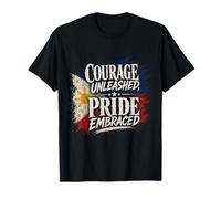 Courage libéré, fierté embrassée par Drapeau des Philippines T-Shirt