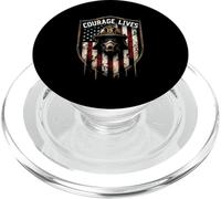 Courage Lives Bravoure des Pompiers PopSockets PopGrip pour MagSafe