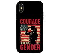 Courage ne connaît Pas de Sexe Fierté Militaire Coque pour iPhone X/XS