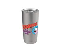 Courage the Cowardly Dog Courage Logo Gobelet isotherme en acier inoxydable double paroi