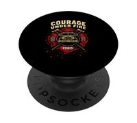 Courage Under Fire 1980 Pompier Vintage PopSockets PopGrip Adhésif