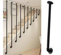 courante pour escalier Rampe d'escalier évolutive moderne, rampes for marches, supports de rampes en L à montage mural intérieur(80-140cm)