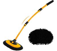 Courbé 15° Brosse Lavage Voiture Manche Telescopique 43"" Balai Nettoyage Pinceaux Kit Detailing Camping Car Camion